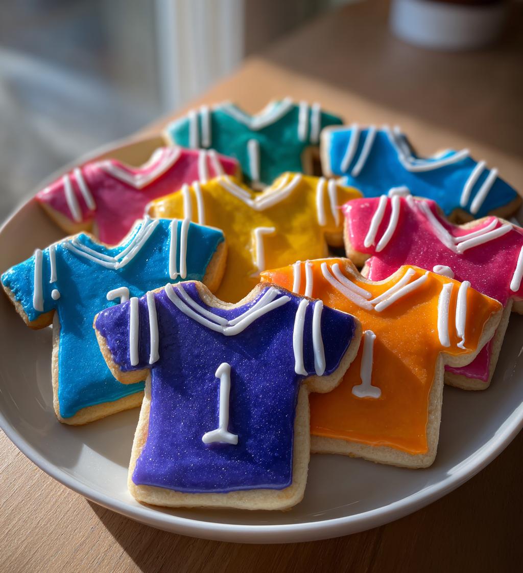 football jersey sugar cookies