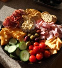 football meat and cheese tray