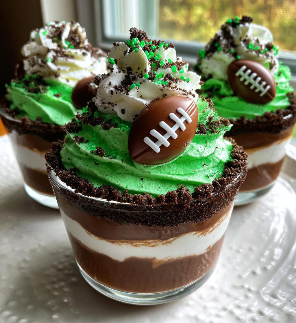 football pudding cups