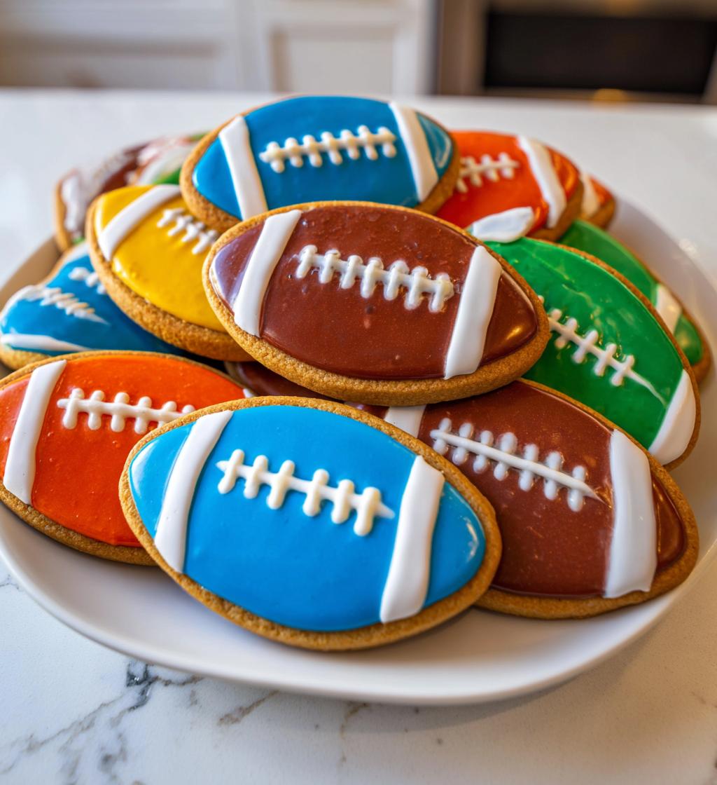 football shaped cookies