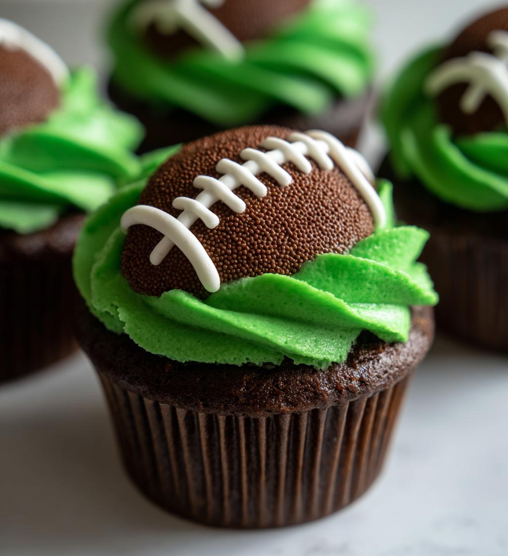 football shaped cupcakes