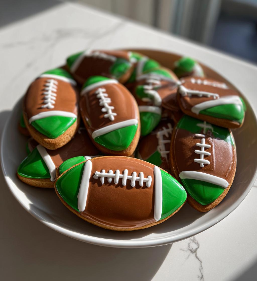 football theme sugar cookies