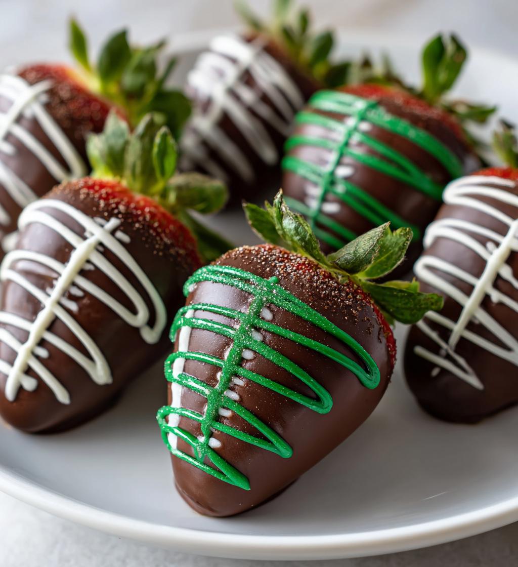 football themed chocolate covered strawberries