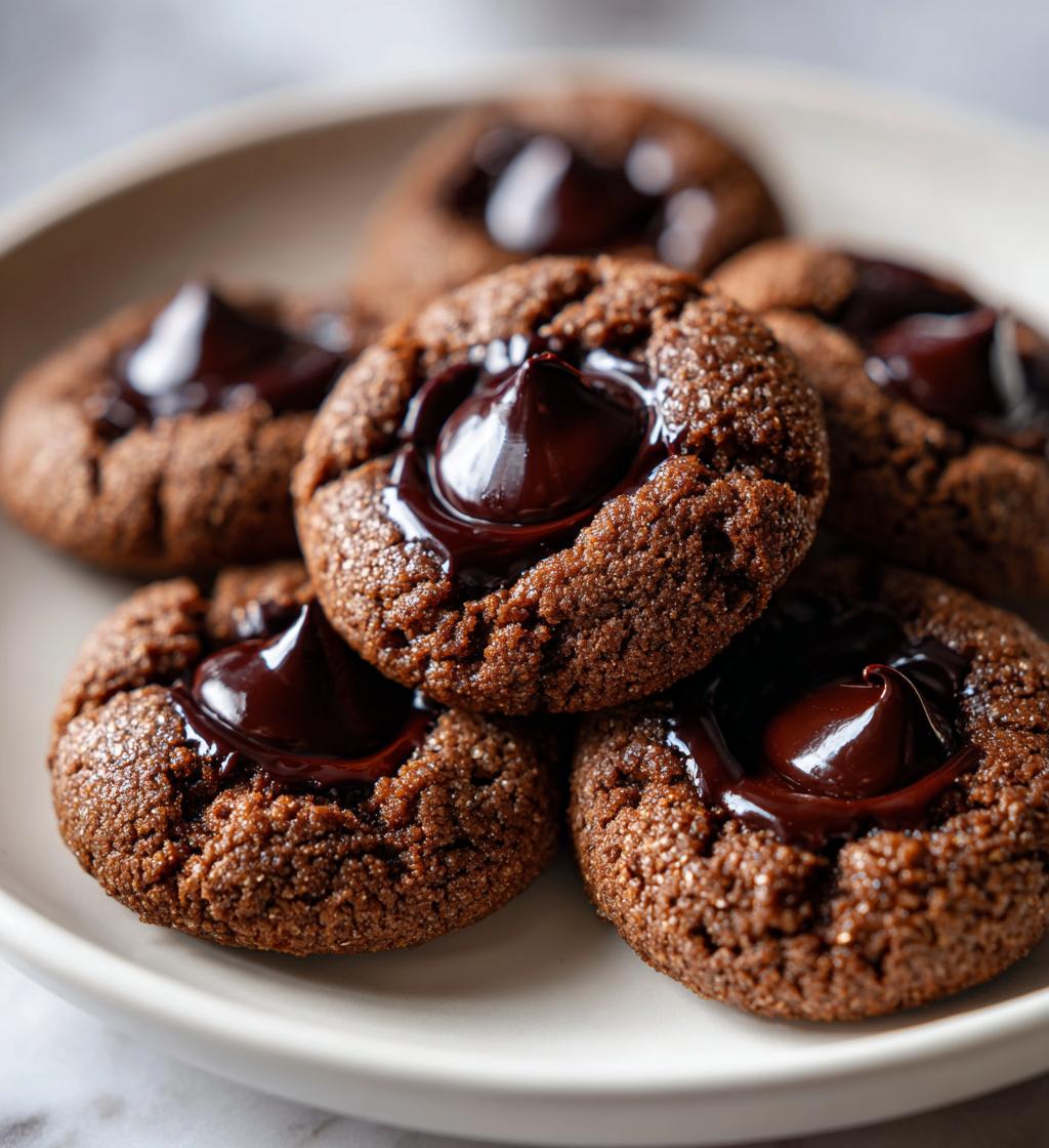 fudge thumbprint cookies