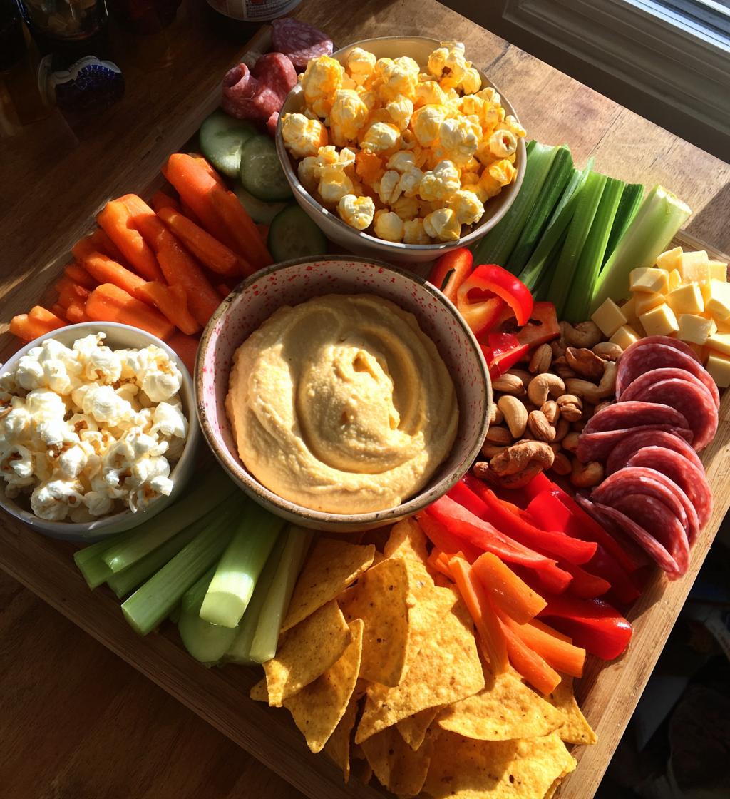 game day snack board