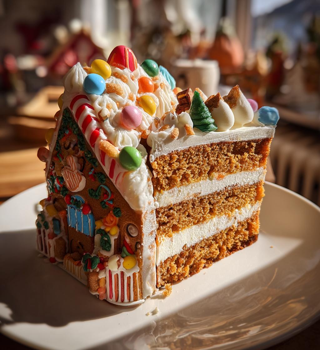 gingerbread house cake