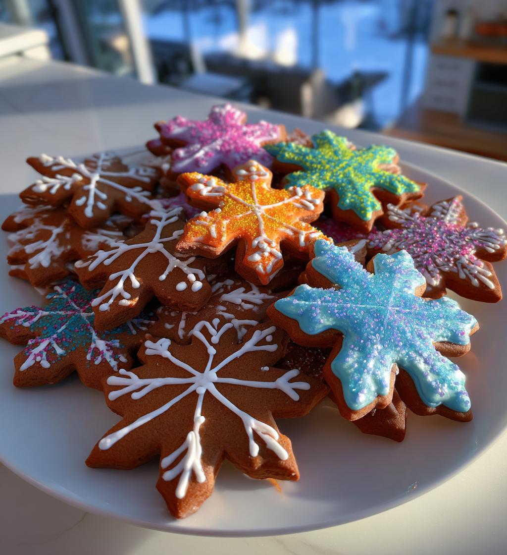 gingerbread snowflakes