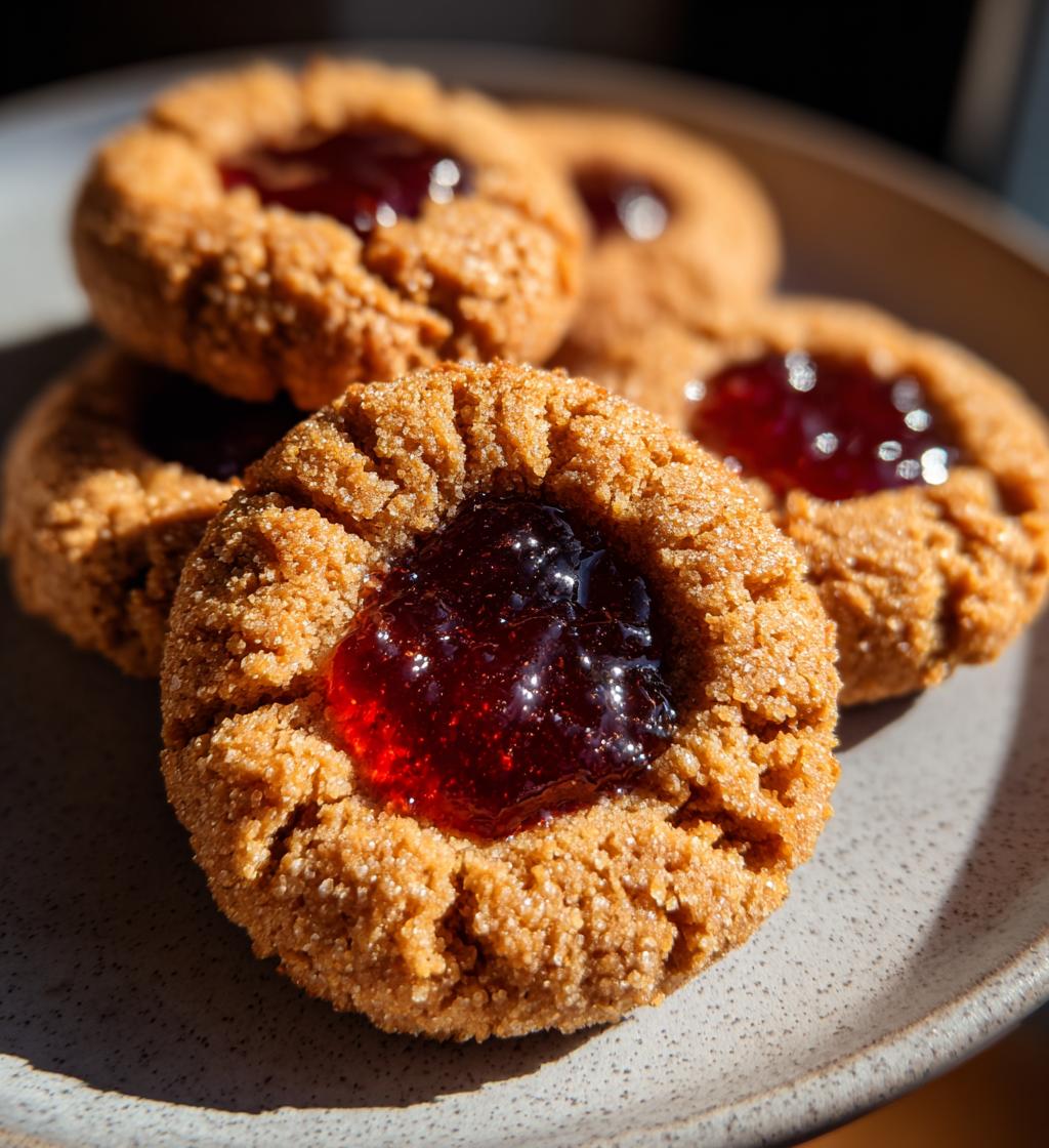 gingerbread thumbprint cookies