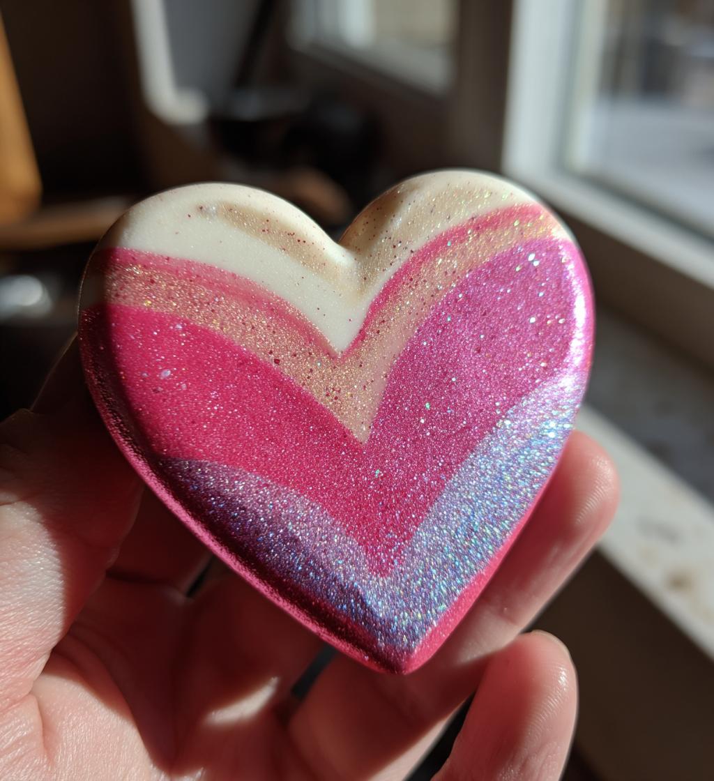 handmade heart-shaped valentine lollipop
