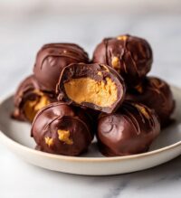 healthy peanut butter buckeyes