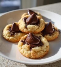 hershey kiss thumbprint cookies