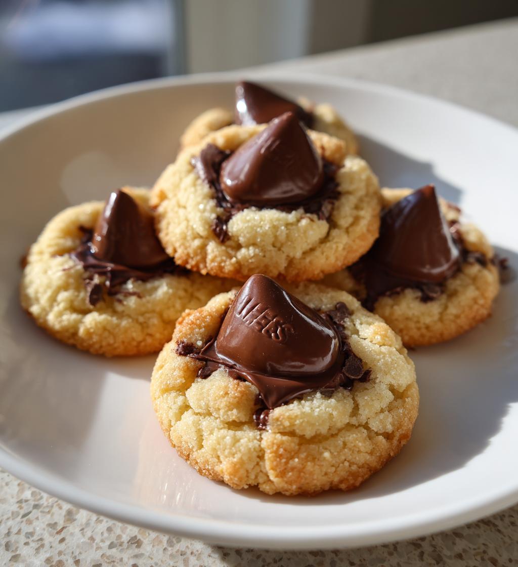 hershey kiss thumbprint cookies