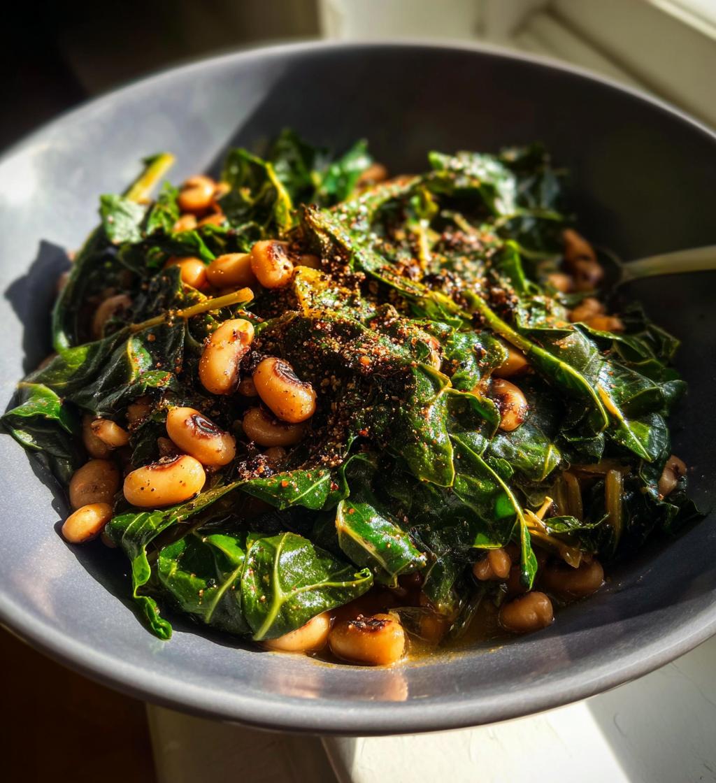 hottie black-eyed peas and greens