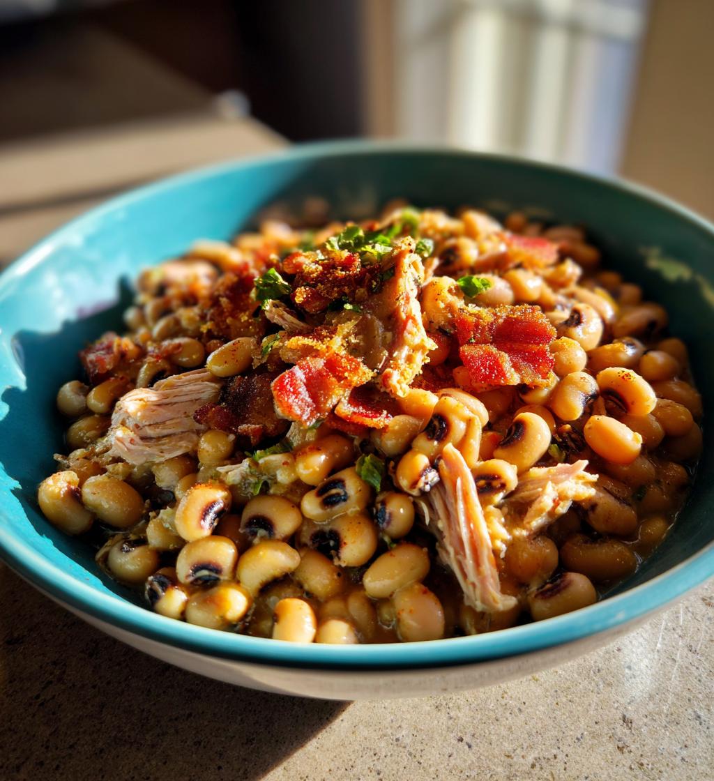 instant pot black eyed peas with smoked turkey