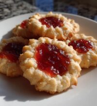 jam filled thumbprint cookies