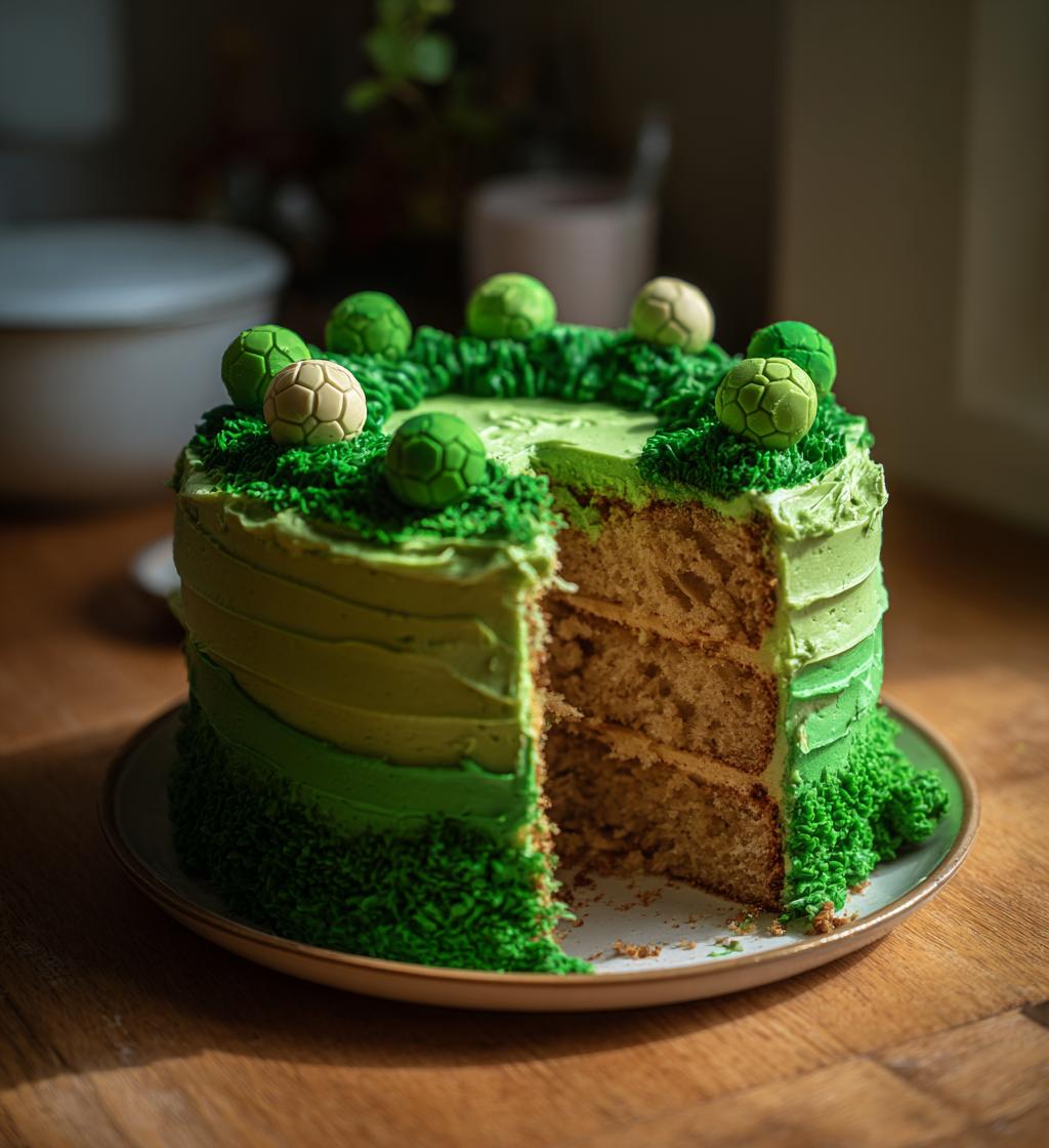 kids football birthday cake
