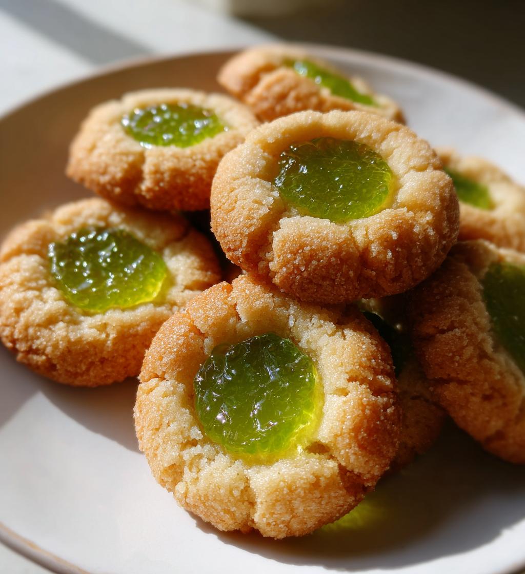 lime thumbprint cookies