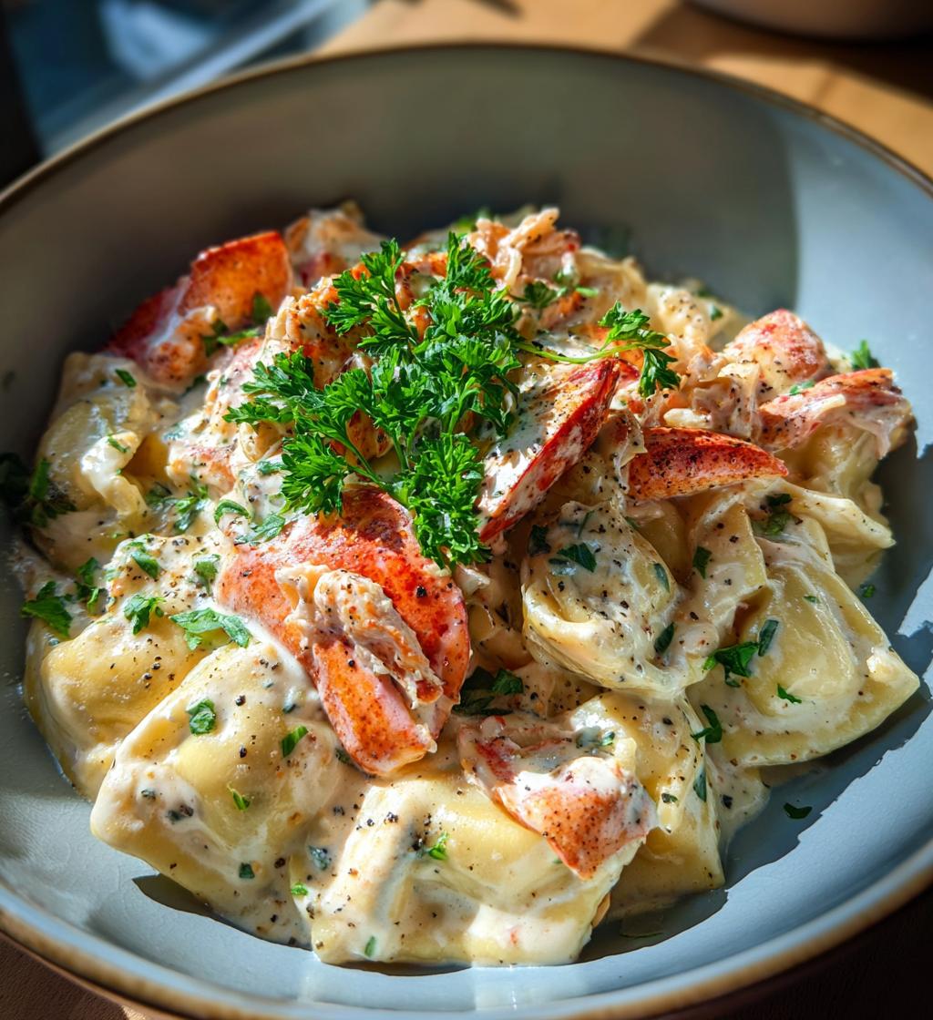 lobster ravioli alfredo
