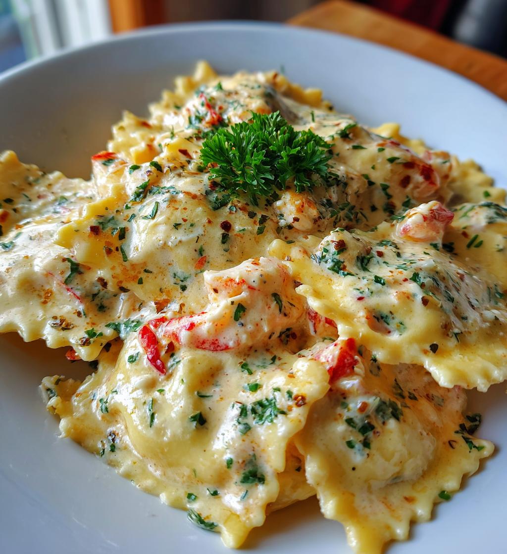 lobster ravioli with lemon butter cream sauce
