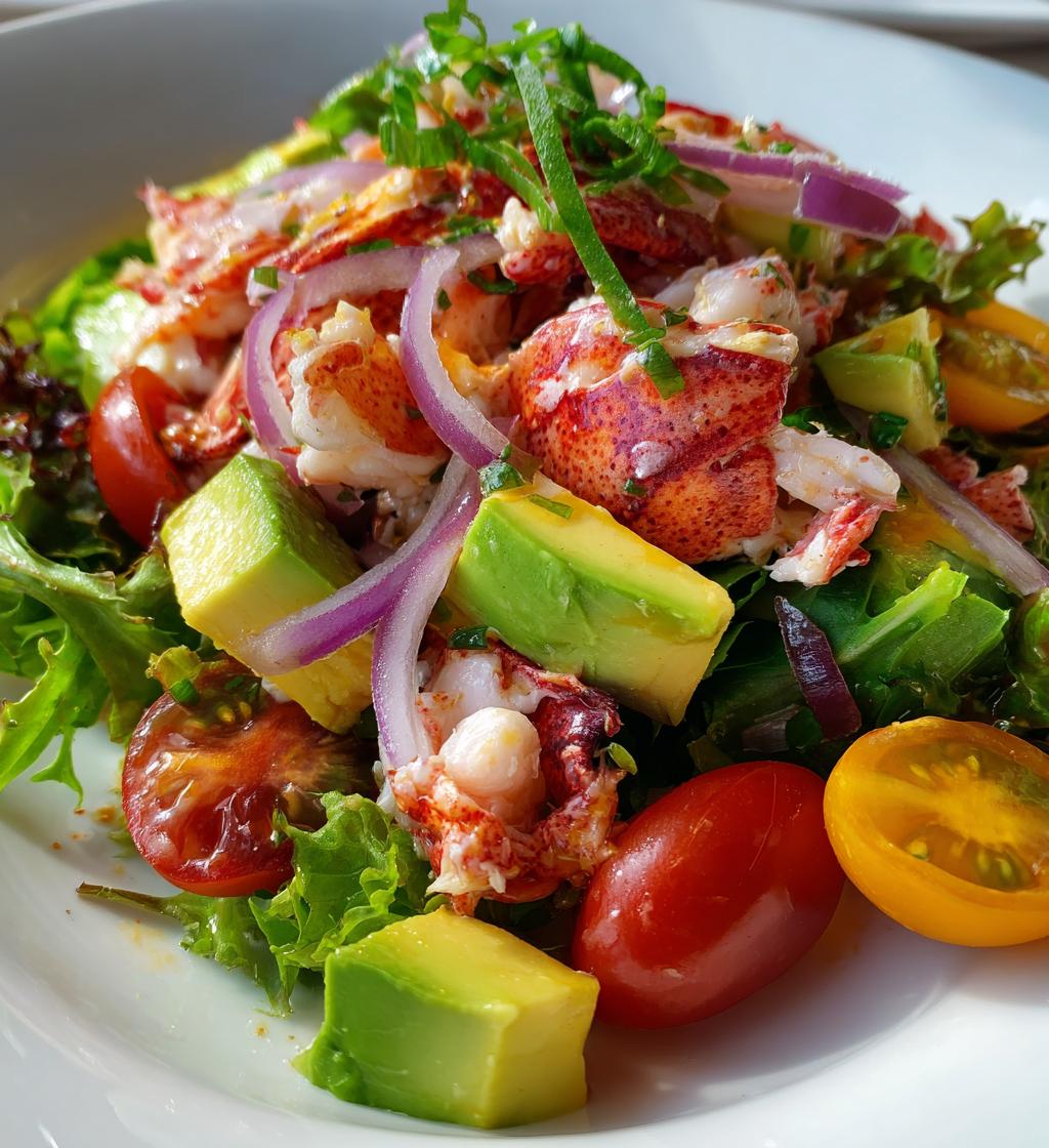 lobster salad plating