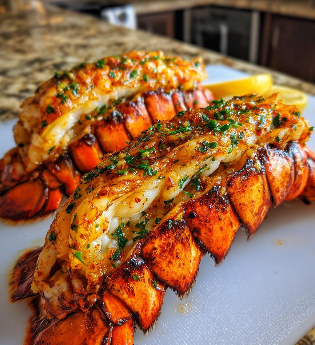lobster tail on the grill