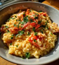 lobster tail risotto