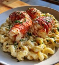 lobster tail with pasta