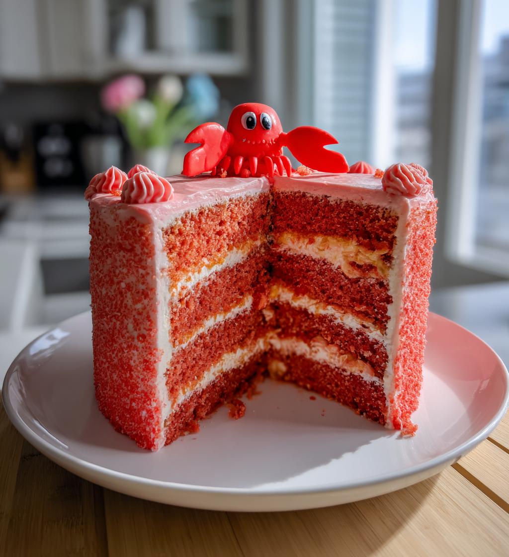 lobster themed cake