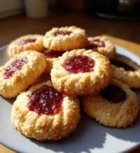 mushroom thumbprint cookies