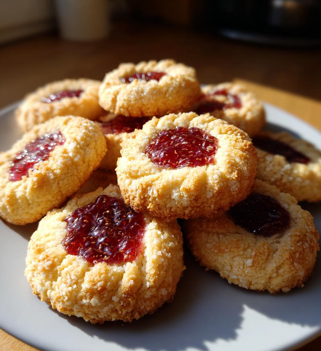 mushroom thumbprint cookies