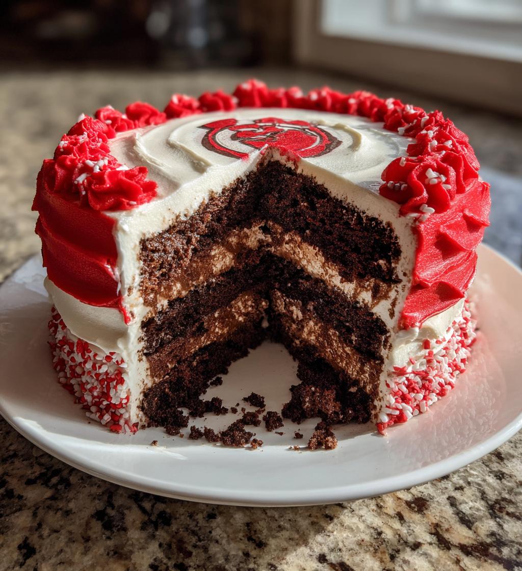 ohio state buckeyes cake