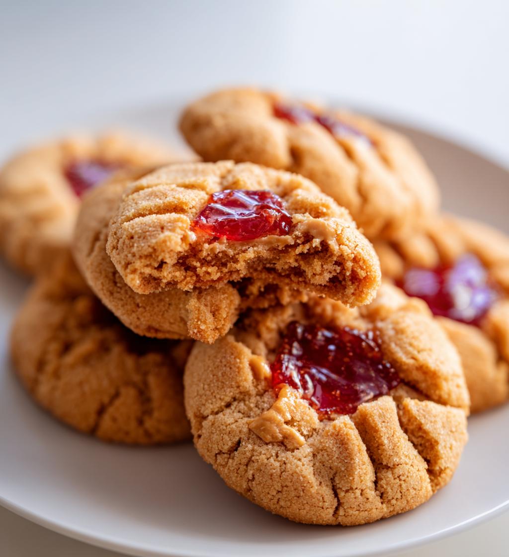 peanut butter and jelly cookies