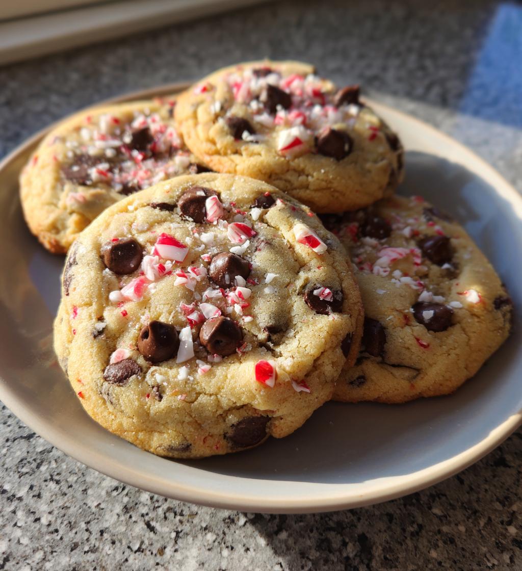 peppermint chocolate chip cookies