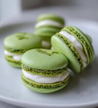 peppermint macarons
