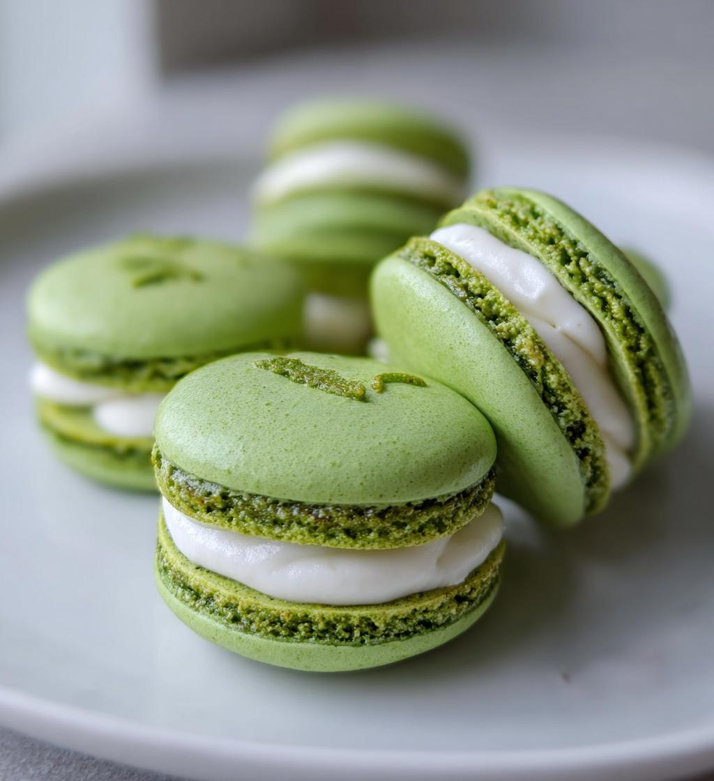 peppermint macarons