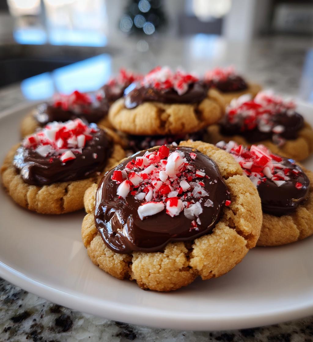 peppermint thumbprint cookies