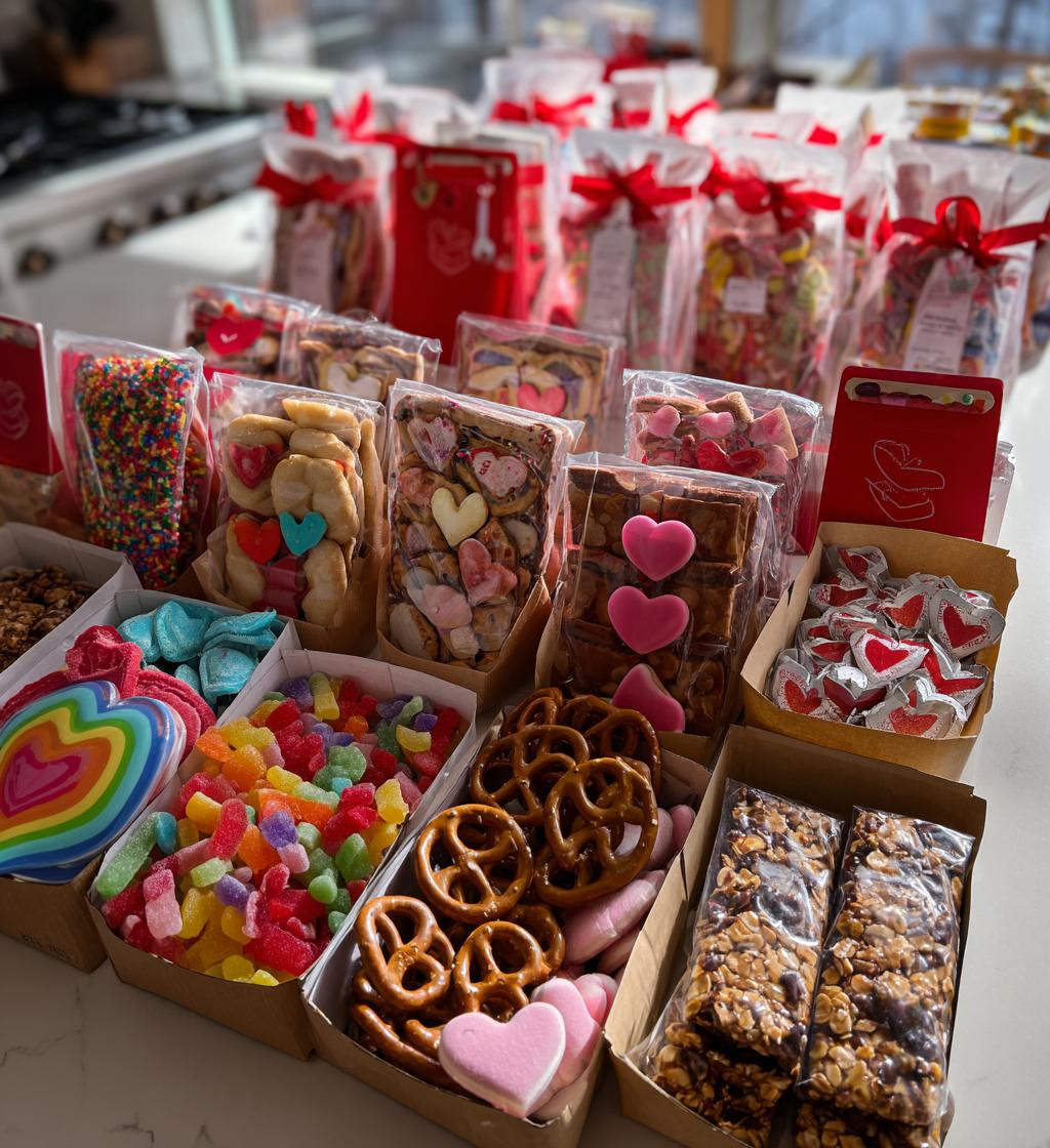prepackaged valentine snacks for school