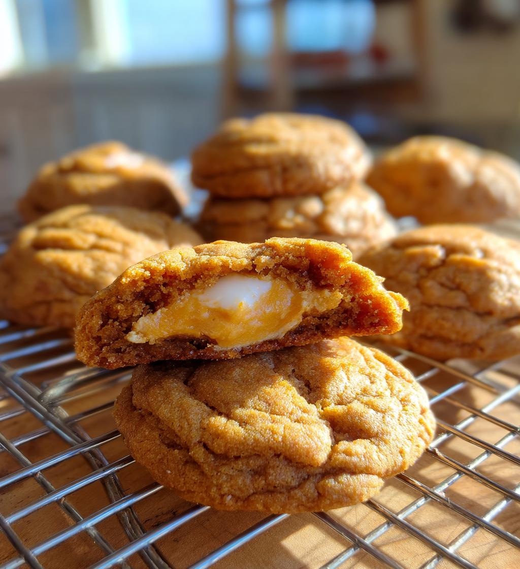 pumpkin cheesecake thumbprint cookies