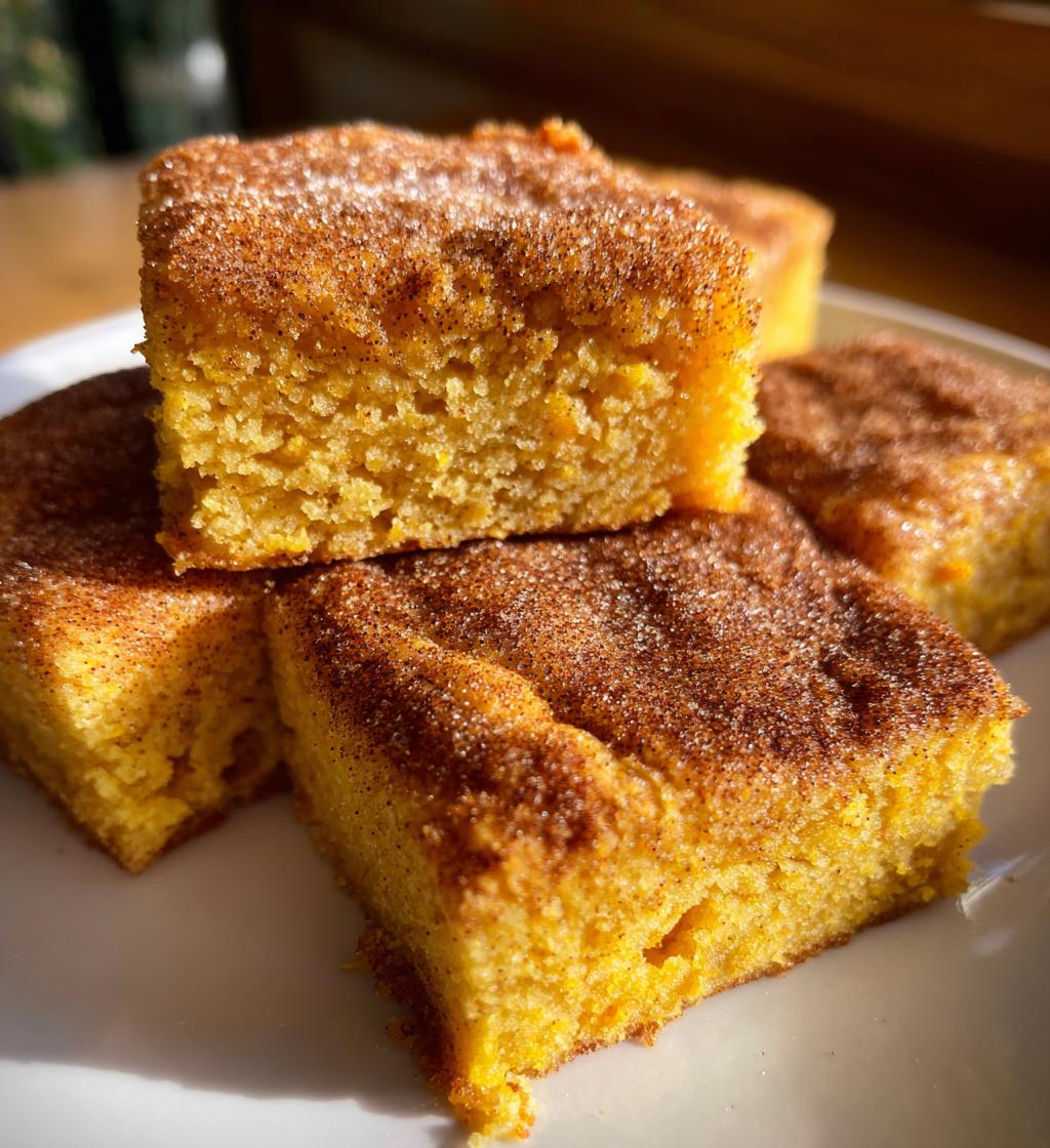 pumpkin snickerdoodle blondies