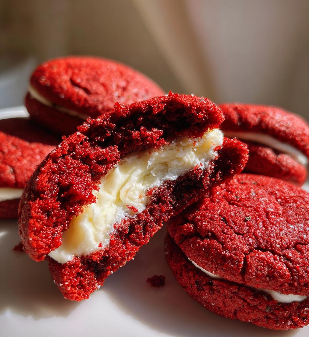 red velvet thumbprint cookies
