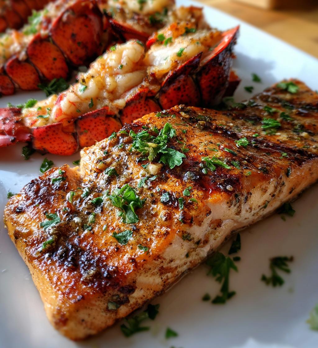 salmon and lobster dinners