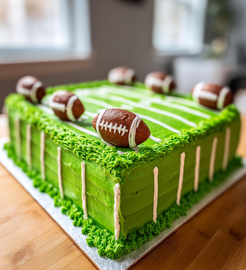 sheet cake football theme