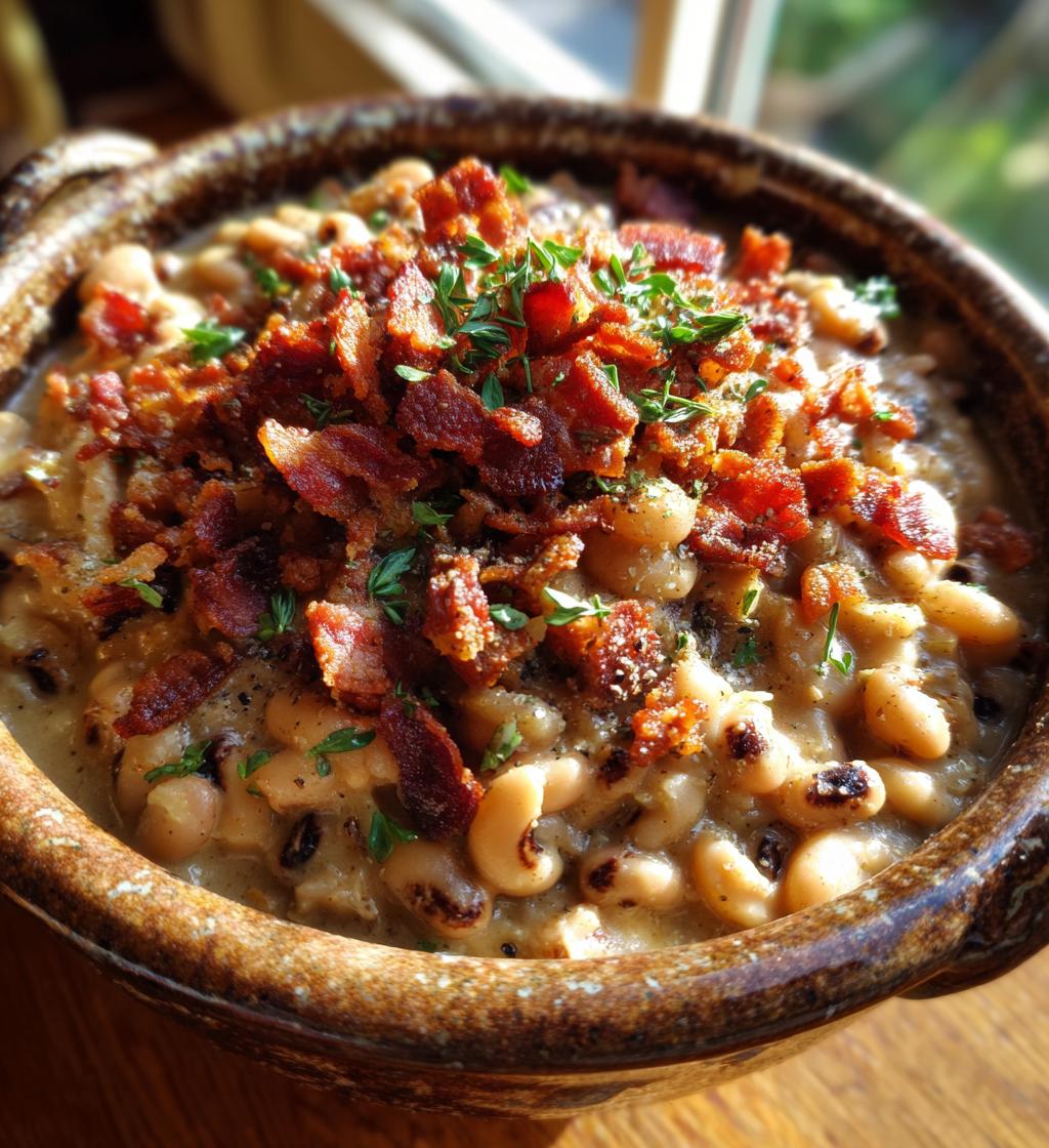 southern black eyed peas with bacon