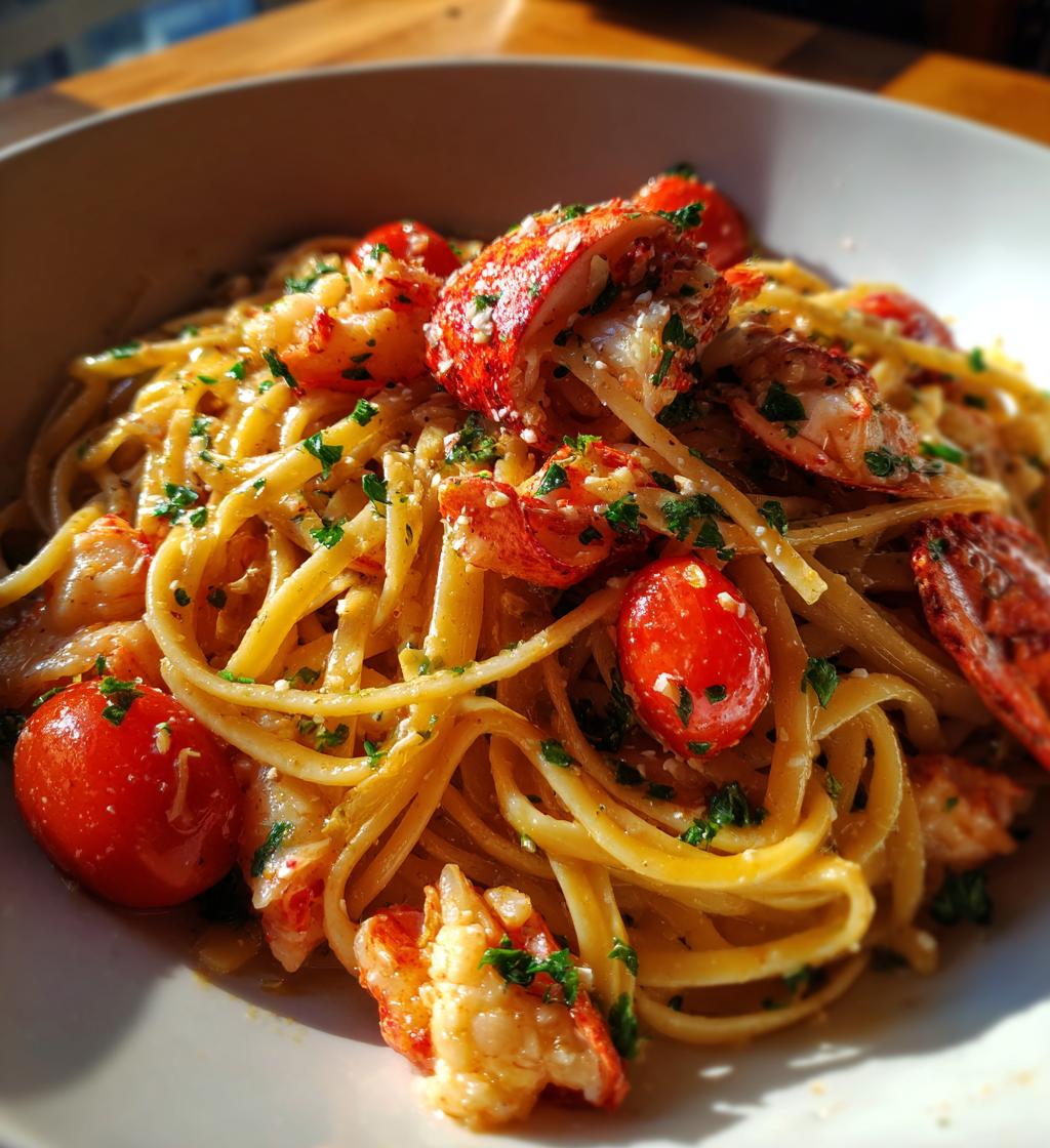 spicy lobster pasta