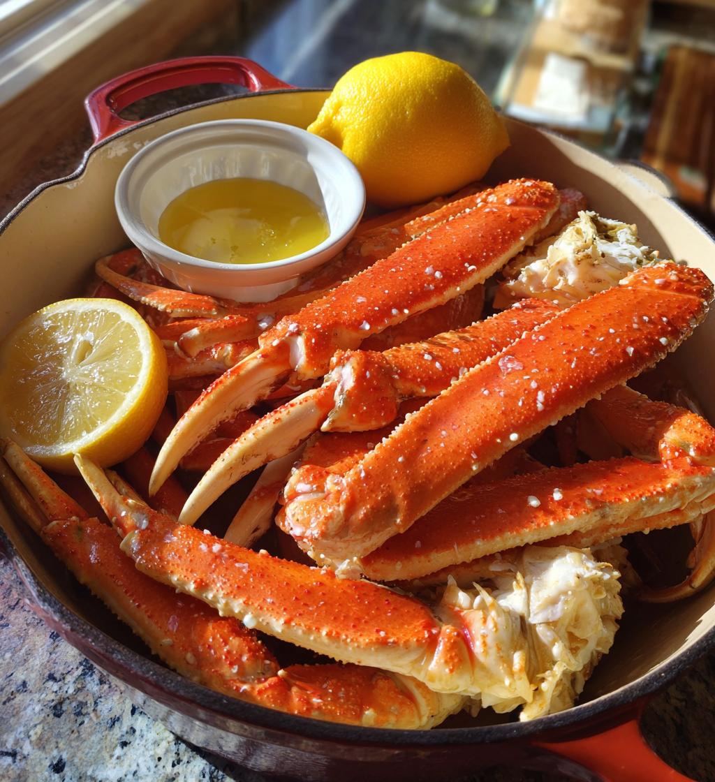 steaming frozen crab legs in pot