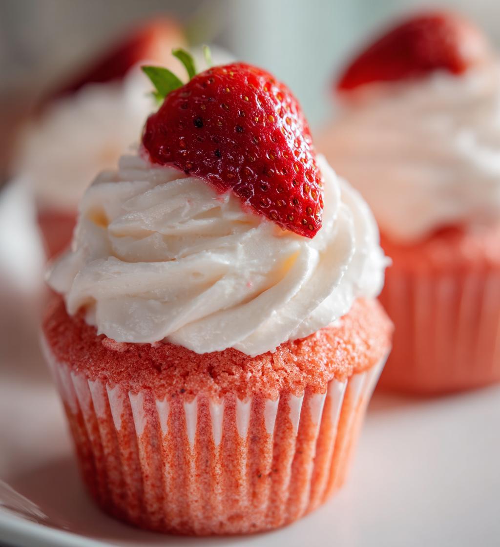 strawberry valentine cupcakes