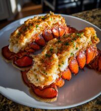 stuffed lobster tails with crab meat