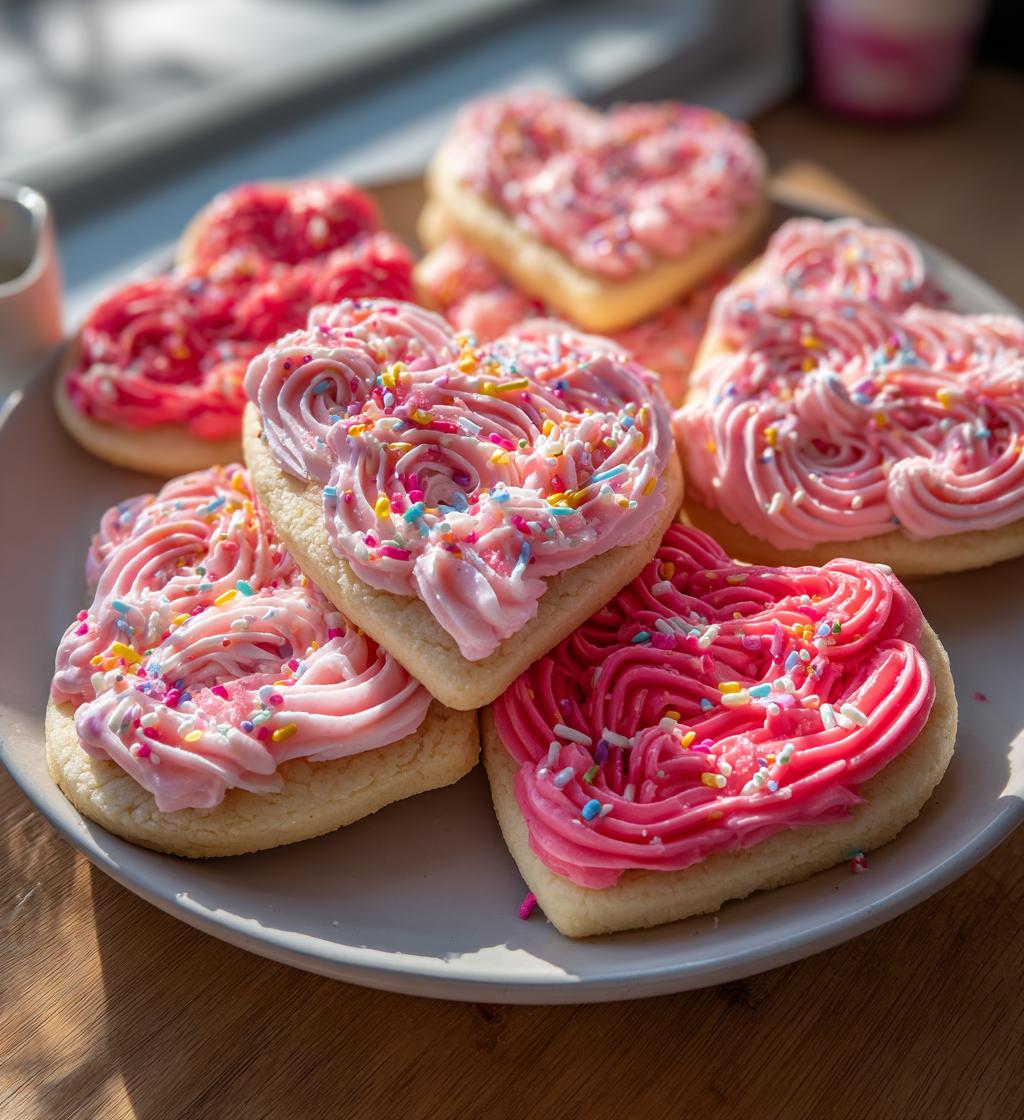valentine buttercream cookies