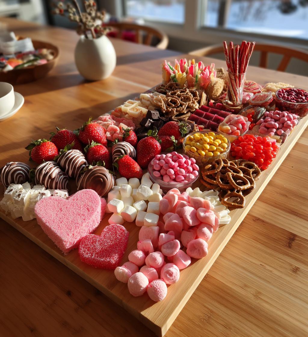 valentine candy charcuterie board