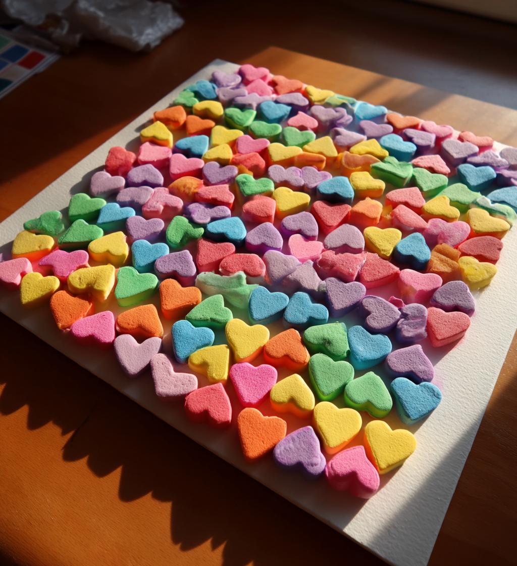 valentine candy heart graph